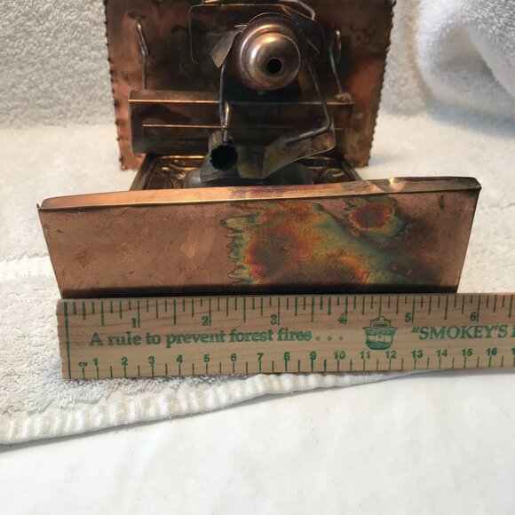 Vintage Copper Sculptural Figurine Music Box Handmade & Unique Design Quirky Dec - Picture 12 of 12